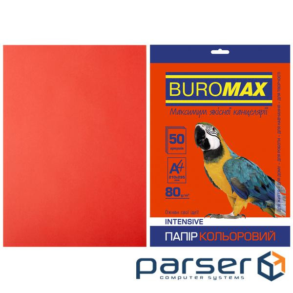 Папір Buromax А 4, 80g, INTENSIVE red, 50sh (BM.2721350-05)