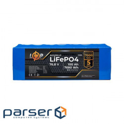 Battery LP LiFePO4 76,8V - 100 Ah (7680Wh) (BMS 200A/100A) (23250)