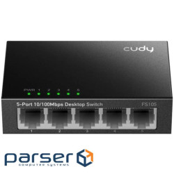 Комутатор Cudy FS105, 5 портовий 10/100 Mbps Metal Switch (FS105_EU_V3.0)