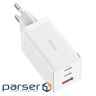 Зарядний пристрій Baseus 65W GaN5 Pro 2C+U(CCGP120202 ) white (960194)