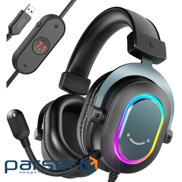 Навушники Fifine H6 RGB 7.1 Black