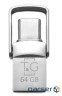 Флеш накопичувач USB 64Gb T&G Metal TG104, Silver, Type-C / USB 2.0 (TG104TC-6 (TG104TC-64G USB 2.0)