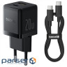 Wall Charger Baseus Palm Fast Charger Type-C+USB 20W (With Cable Type-C to Type-C (P10111608113-01)
