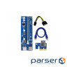 Райзер PCI-E x1 to 16x 60cm USB 3.0 Cable SATA to 6Pin Power v.006C Dynamode (RX-riser-006c 6 pin)