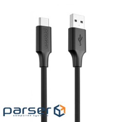 Кабель Proove Striped Silicone Type-C (1m) black (CCSS60001201 black)