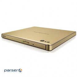 LG Storage GP65NG60 External Slim DVDRW 8X USB Gold with Cyberlink Software 9.5mm Retail
