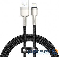 Кабель Baseus Cafule Series Metal Data Cable USB to IP 2.4A 1m Black (CALJK-A01)