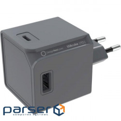 Зарядний пристрій ALLOCACOC USBcube Original 2xUSB-A, 2xUSB-C, 65W Gray (DH1253GY/EUPD65)