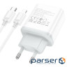 Мережевий зарядний пристрій HOCO C105A Stage dual port PD20W+QC3.0 charger set (C to (6931474782939)