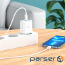 Мережевий зарядний пристрій HOCO C105A Stage dual port PD20W+QC3.0 charger set (C to (6931474782939)