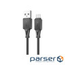 Кабель HOCO X101 Assistant silicone charging data cable Micro Black (6942007604055)