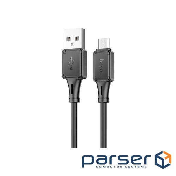 Кабель HOCO X101 Assistant silicone charging data cable Micro Black (6942007604055)